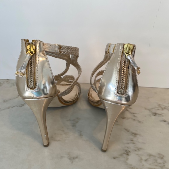 Town Shoes Champagne Metallic Stilleto, 9 - Picture 6 of 14